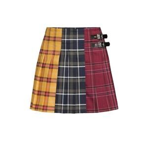No Boundaries Junior's Pleated‎ Plaid Skirt Size XS Multicolor Punk Rock Skater
